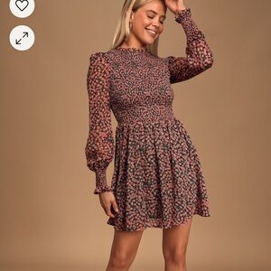 Lulus smocked skater dress